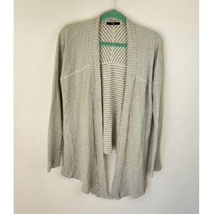Jarbo Striped Lightweight Open Front Cardigan sz S